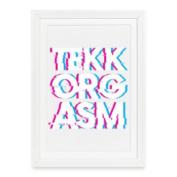 Hardtekk Tekk - Affiche encadrée (27 × 37 cm) - blanc - Devant