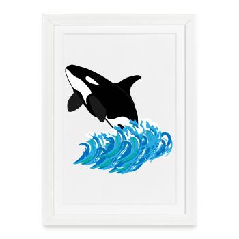 Imprimé d’orque - Affiche encadrée (27 × 37 cm) - blanc - Devant