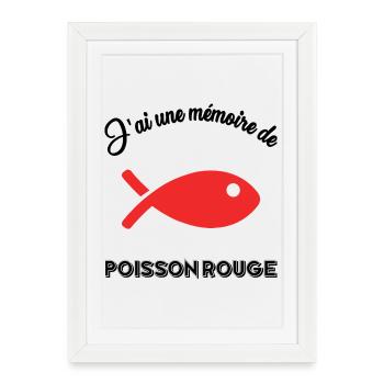 FISH. MEMORY. SARDINE. APRIL FOOL. SEA - Framed poster (27 × 37 cm) - white - Front
