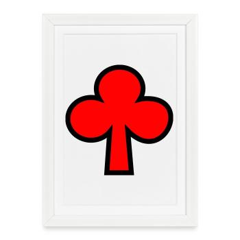 Kreuz_rot - Affiche encadrée (27 × 37 cm) - blanc - Devant