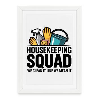 Funny Cleaning Design - Framed poster (27 × 37 cm) - white - Front