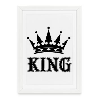 Crown king - Framed poster (27 × 37 cm) - white - Front