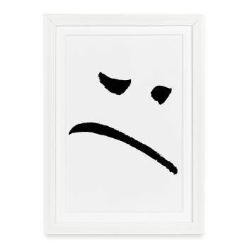 Triste - Affiche encadrée (27 × 37 cm) - blanc - Devant
