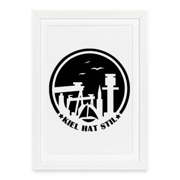Kiel a du style - Affiche encadrée (27 × 37 cm) - blanc - Devant