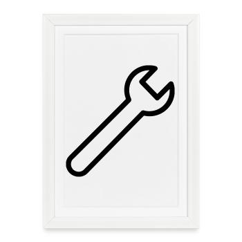 Clé bricolage - Affiche encadrée (27 × 37 cm) - blanc - Devant
