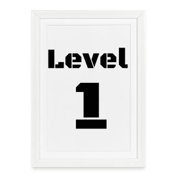Level 1 - Framed poster (27 × 37 cm) - white - Front