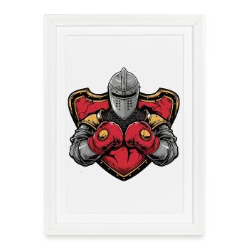 Knight Boxer MMA - Affiche encadrée (27 × 37 cm) - blanc - Devant