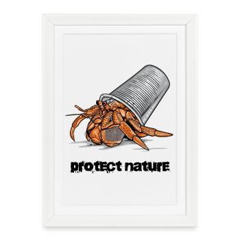 Hermit Crab Garbage - Framed poster (27 × 37 cm) - white - Front