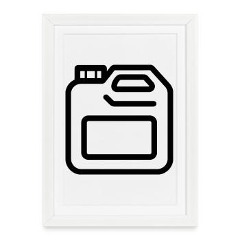 bidon - Affiche encadrée (27 × 37 cm) - blanc - Devant