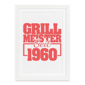 Né en 1960 - Affiche encadrée (27 × 37 cm) - blanc - Devant