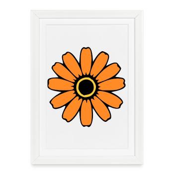 Fleurs d’oranger Fleurs en fleur Hippie - Affiche encadrée (27 × 37 cm) - blanc - Devant