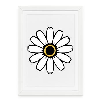 Fleurs blanches Fleurs blanches Fleurs blanches Fleurs sauvages Herbes - Affiche encadrée (27 × 37 cm) - blanc - Devant