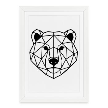 Polygone d’ours - Affiche encadrée (27 × 37 cm) - blanc - Devant