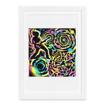 Rock psychédélique - Affiche encadrée (27 × 37 cm) - blanc - Devant
