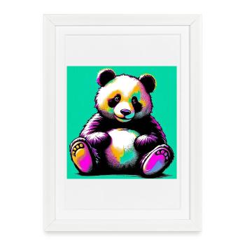 panda - Affiche encadrée (27 × 37 cm) - blanc - Devant