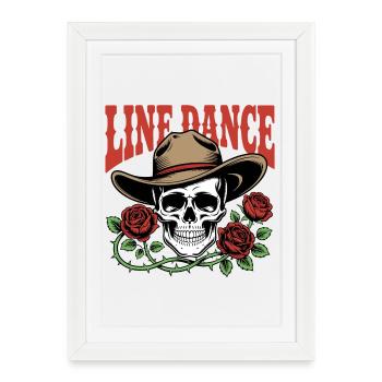 Roses de crâne en ligne - Affiche encadrée (27 × 37 cm) - blanc - Devant