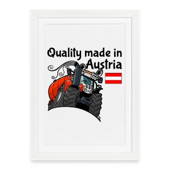quality_made_in_austria - Affiche encadrée (27 × 37 cm) - blanc - Devant