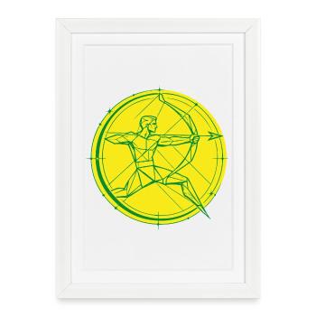 Sagittarius Zodiac Sign – Goal & Freedom - Framed poster (27 × 37 cm) - white - Front
