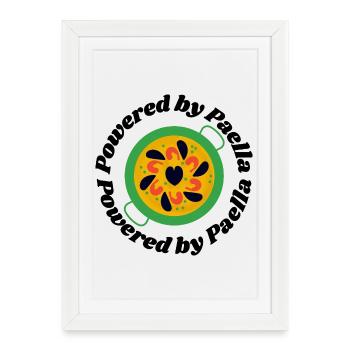 Paella Espagne - Affiche encadrée (27 × 37 cm) - blanc - Devant