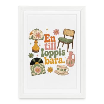 Vintage Brocante Passion Just One More - Framed poster (27 × 37 cm) - white - Front