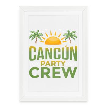Équipe de la fête de Cancún - Affiche encadrée (27 × 37 cm) - blanc - Devant