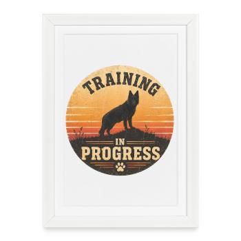 Training in Progress - Framed poster (27 × 37 cm) - white - Front