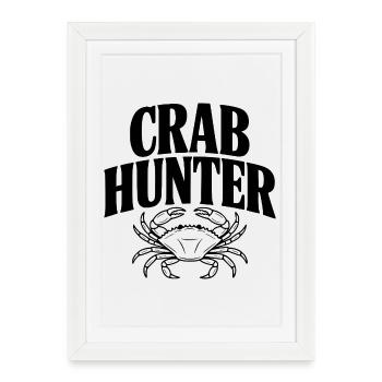 Chasseur de crabes - Affiche encadrée (27 × 37 cm) - blanc - Devant