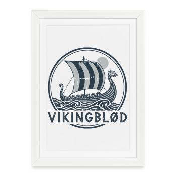 Sweat Viking Blood du navire en détresse Viking - Affiche encadrée (27 × 37 cm) - blanc - Devant