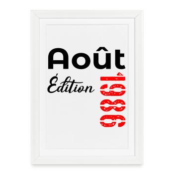 Birthday August 1986 - Framed poster (27 × 37 cm) - white - Front