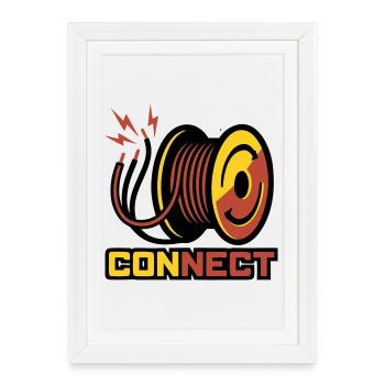 Cable Reel Cable Logo - Framed poster (27 × 37 cm) - white - Front