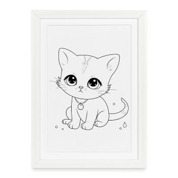 Please download image - Framed poster (27 × 37 cm) - white - Front