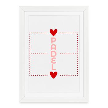 LOVE PADEL TENNIS - Framed poster (27 × 37 cm) - white - Front