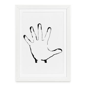 white hand body limb gift idea - Framed poster (27 × 37 cm) - white - Front