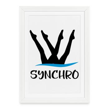Nage synchrone - Affiche encadrée (27 × 37 cm) - blanc - Devant