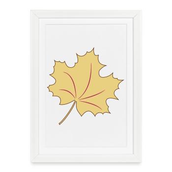 Leaf, autumn may come - Framed poster (27 × 37 cm) - white - Front