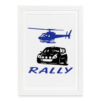 rally_1 - Affiche encadrée (27 × 37 cm) - blanc - Devant