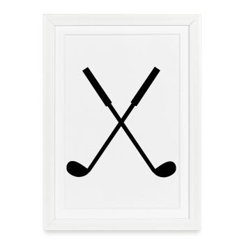 golf - Framed poster (27 × 37 cm) - white - Front