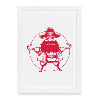 Pur pirate - Affiche encadrée (27 × 37 cm) - blanc - Devant