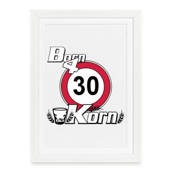 30.Anniversaire , Né pour Korn (25) - Affiche encadrée (27 × 37 cm) - blanc - Devant