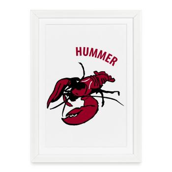 Homard - Affiche encadrée (27 × 37 cm) - blanc - Devant