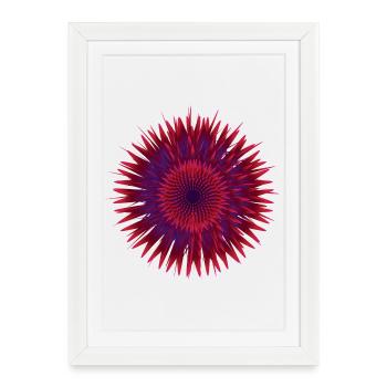 Fleur vectorielle - Affiche encadrée (27 × 37 cm) - blanc - Devant