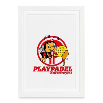 Exclusif Ape Padel - Affiche encadrée (27 × 37 cm) - blanc - Devant