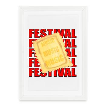 Festivals de musique Ravioli - Affiche encadrée (27 × 37 cm) - blanc - Devant