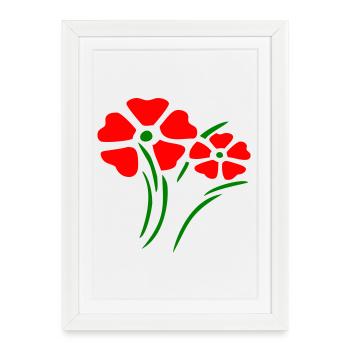 Frühling - Affiche encadrée (27 × 37 cm) - blanc - Devant