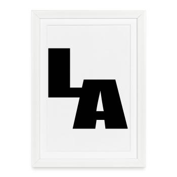 LOS ANGELES, Californie - Affiche encadrée (27 × 37 cm) - blanc - Devant