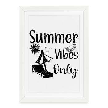 Please upload the design image for analysis - Framed poster (27 × 37 cm) - white - Front