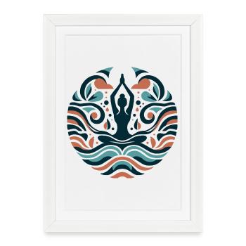 Yoga - Framed poster (27 × 37 cm) - white - Front