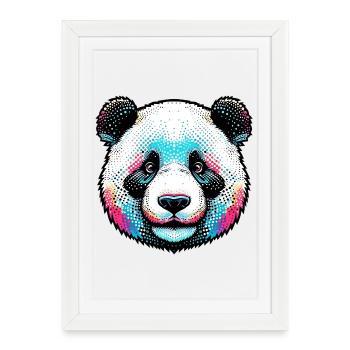 Panda - Affiche encadrée (27 × 37 cm) - blanc - Devant