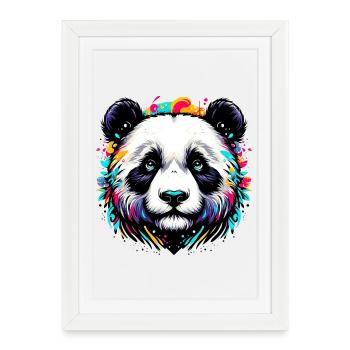 Panda - Affiche encadrée (27 × 37 cm) - blanc - Devant