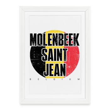 Bold Block Typography with Red Circle - Framed poster (27 × 37 cm) - white - Front